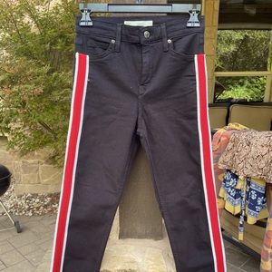 Topshop Jamie Jeans W/ Red Side Detail